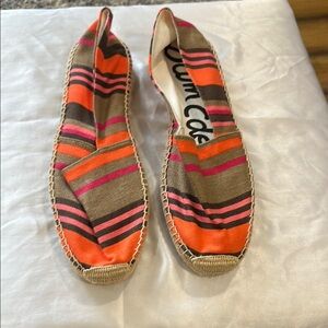 Sam Edelman Orange and Pink Espadrilles Vibrant Slip-On Shoes